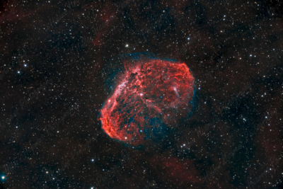 The Crescent Nebula, an original photograph offered for sale as a metal print, acrylic print, or poster at sizes of 4x6, 8x12, 12x18, 16x24, and 24x36.